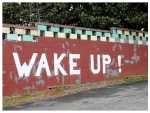 Writing on Wall Wake Up