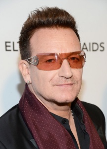 Bono at an Elton John AIDS Foundation Charity Event