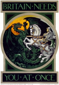 Prophecy through Posters. The White Horsemen showed up: Angel of Mons and Battle of Bethune.